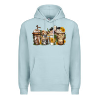 Blue Mist cows coffee cups Premium Hoodie - Jasminsmagicworld