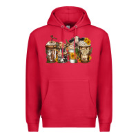 Cardinal cows coffee cups Premium Hoodie - Jasminsmagicworld