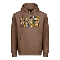 Chestnut cows coffee cups Premium Hoodie - Jasminsmagicworld