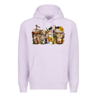Lilac cows coffee cups Premium Hoodie - Jasminsmagicworld