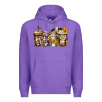 Purple cows coffee cups Premium Hoodie - Jasminsmagicworld