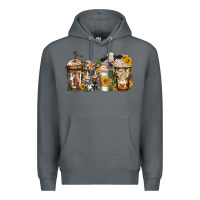 Rock cows coffee cups Premium Hoodie - Jasminsmagicworld