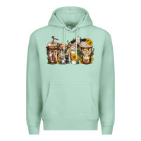 Seafoam cows coffee cups Premium Hoodie - Jasminsmagicworld
