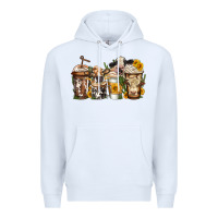 White cows coffee cups Premium Hoodie - Jasminsmagicworld
