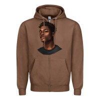 Chestnut afro man Zipper Hoodie - texasbilliewilder