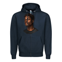 Navy afro man Zipper Hoodie - texasbilliewilder