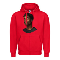 Red afro man Zipper Hoodie - texasbilliewilder