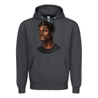 Smoke afro man Zipper Hoodie - texasbilliewilder
