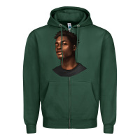 Sports Green afro man Zipper Hoodie - texasbilliewilder