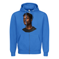 True Royal afro man Zipper Hoodie - texasbilliewilder