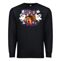 Black Boo yall Premium Sweatshirt - CowhideDigitalArt