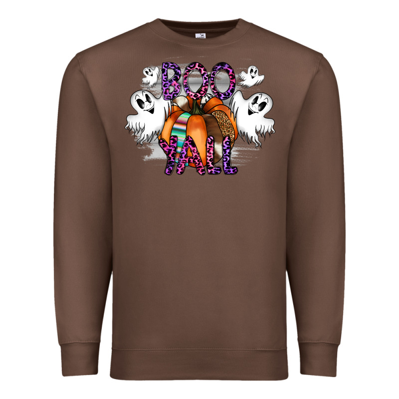 Boo Yall Premium Sweatshirt by CowhideDigitalArt | Teevron