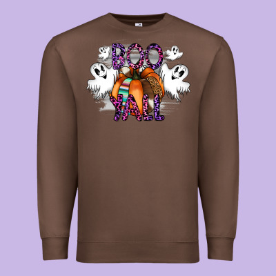 Boo Yall Premium Sweatshirt Designed By Cowhidedigitalart