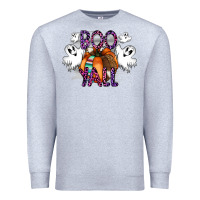 Heather Grey Boo yall Premium Sweatshirt - CowhideDigitalArt