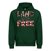 Forest Green Land of the free America western pattern Urban Hoodie - Jasminsmagicworld