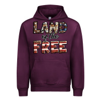 Mauve Wine Land of the free America western pattern Urban Hoodie - Jasminsmagicworld