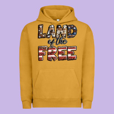 Land Of The Free America Western Pattern Urban Hoodie Designed By Jasminsmagicworld