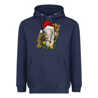 Navy christmas goat Heavyweight Hoodie - RanaPortraitStore