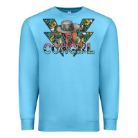 Ocean Blue cowgirl2 2 Premium Sweatshirt - SublimationCraftShop