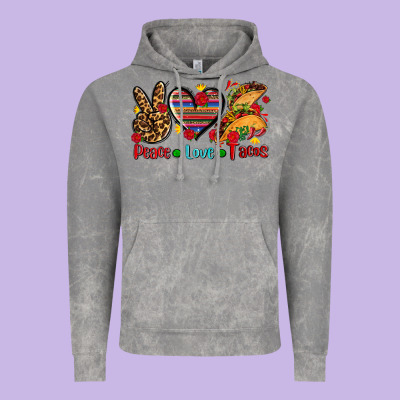Peace Love Tacos Vintage Hoodie Designed By Adodesignshop