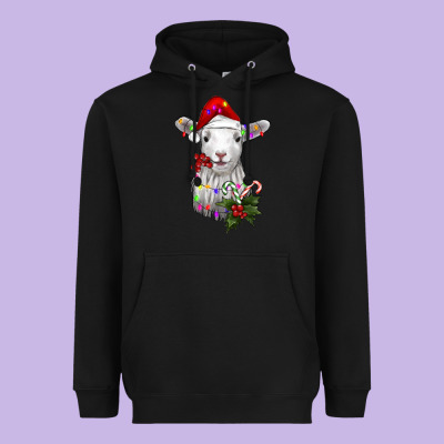 Christmas Baby Sheep Heavyweight Hoodie Designed By Ranaportraitstore