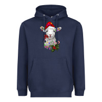 Navy christmas baby sheep Heavyweight Hoodie - RanaPortraitStore