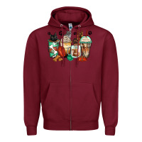 Burgundy german shepherd black and grey cat coffee cups Zipper Hoodie - Zillion Design Studio