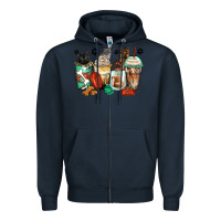 Navy german shepherd black and grey cat coffee cups Zipper Hoodie - Zillion Design Studio