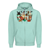Seafoam german shepherd black and grey cat coffee cups Zipper Hoodie - Zillion Design Studio