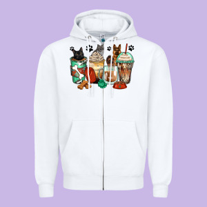 German Shepherd Black And Grey Cat Coffee Cups Zipper Hoodie Designed By Zillion Design Studio