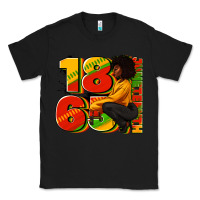 Black 1865 Juneteenth afro woman Classic Tee - RanaPortraitStore