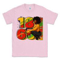 Bubblegum Pink 1865 Juneteenth afro woman Classic Tee - RanaPortraitStore