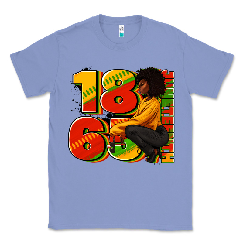 1865 Juneteenth Afro Woman Classic Tee by RanaPortraitStore | Teevron