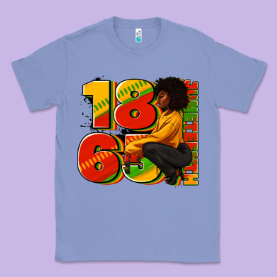 1865 Juneteenth Afro Woman Classic Tee Designed By Ranaportraitstore