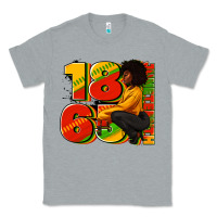 Heather Grey 1865 Juneteenth afro woman Classic Tee - RanaPortraitStore