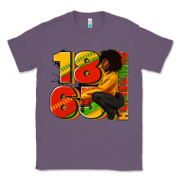 Lavender 1865 Juneteenth afro woman Classic Tee - RanaPortraitStore