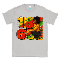 Moon Dust 1865 Juneteenth afro woman Classic Tee - RanaPortraitStore