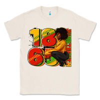 Natural 1865 Juneteenth afro woman Classic Tee - RanaPortraitStore