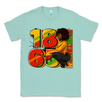 Seafoam 1865 Juneteenth afro woman Classic Tee - RanaPortraitStore