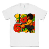 White 1865 Juneteenth afro woman Classic Tee - RanaPortraitStore