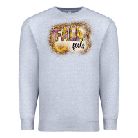 Heather Grey fall feels Premium Sweatshirt - CowhideDigitalArt
