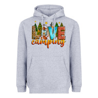 Heather Grey love camping Heavyweight Hoodie - Zillion Design Studio