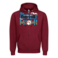 Burgundy baseball mimi with leopard Zipper Hoodie - Zillion Design Studio