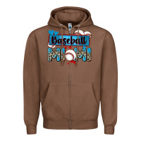 Chestnut baseball mimi with leopard Zipper Hoodie - Zillion Design Studio