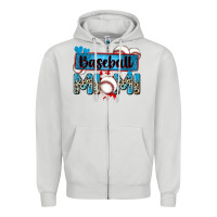 Dove Grey baseball mimi with leopard Zipper Hoodie - Zillion Design Studio