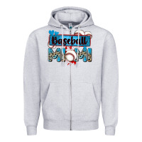 Heather Grey baseball mimi with leopard Zipper Hoodie - Zillion Design Studio