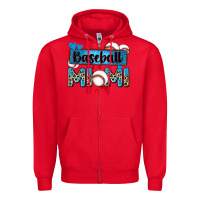 Red baseball mimi with leopard Zipper Hoodie - Zillion Design Studio