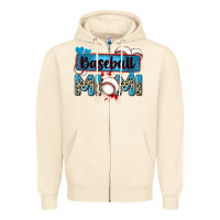 Sandshell baseball mimi with leopard Zipper Hoodie - Zillion Design Studio