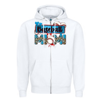 White baseball mimi with leopard Zipper Hoodie - Zillion Design Studio