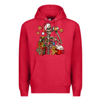 Cardinal christmas skeleton coffee Premium Hoodie - Jasminsmagicworld